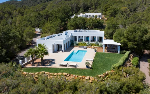 Modern Villa for Sale Near Sant Josep, Ibiza – With Guest Apartment, Pool and Panoramic Views