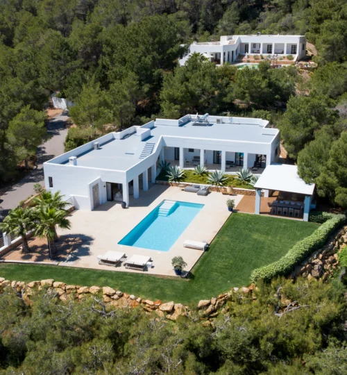Modern Villa for Sale Near Sant Josep, Ibiza – With Guest Apartment, Pool and Panoramic Views
