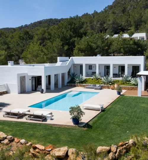 Modern Villa for Sale Near Sant Josep, Ibiza – With Guest Apartment, Pool and Panoramic Views