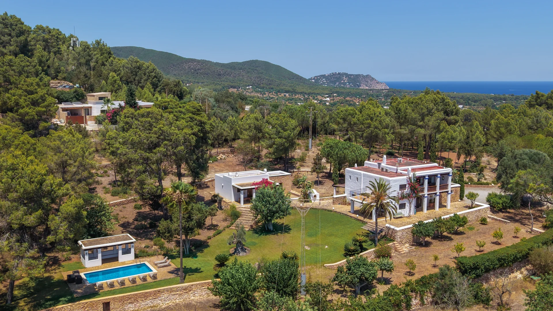 Finca with countryside and distant sea views near San Carlos, Ibiza